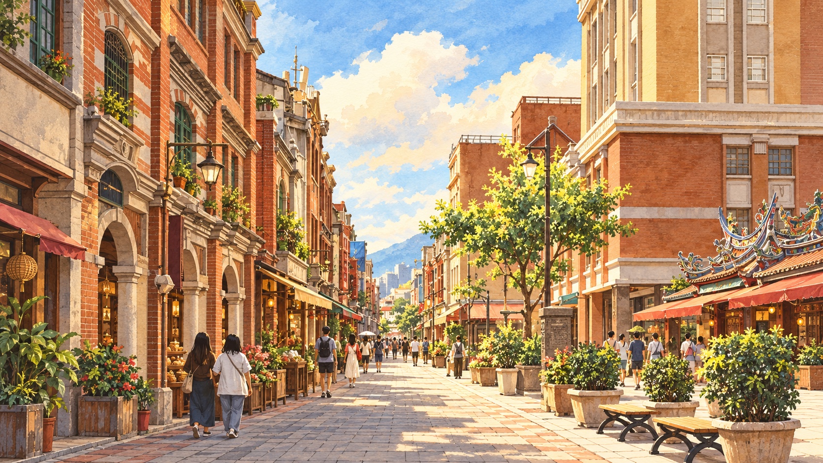 迪化街 Dihua Street 插畫 illustration