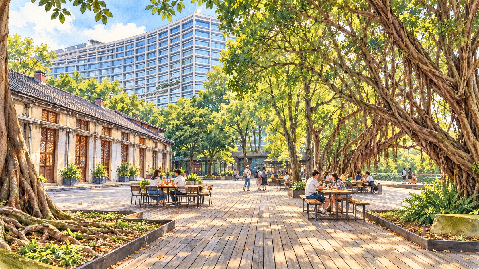 松山文創園區 Songshan Cultural and Creative Park 插畫 illustration