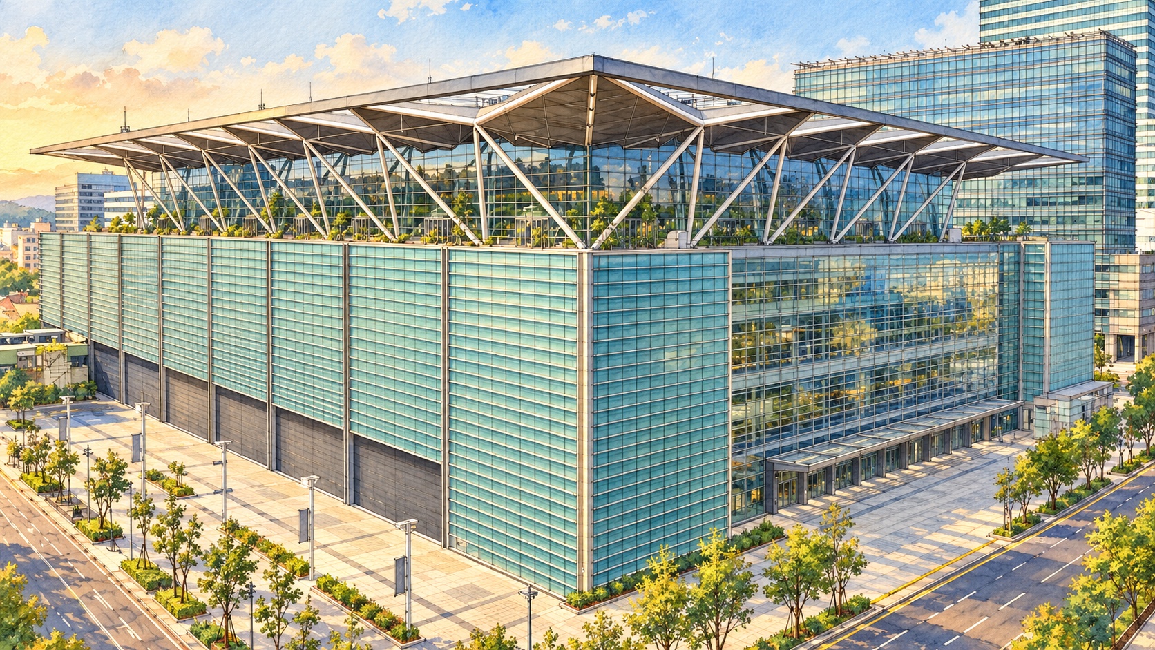 南港展覽館二館 TaiNEX 2 插畫 illustration