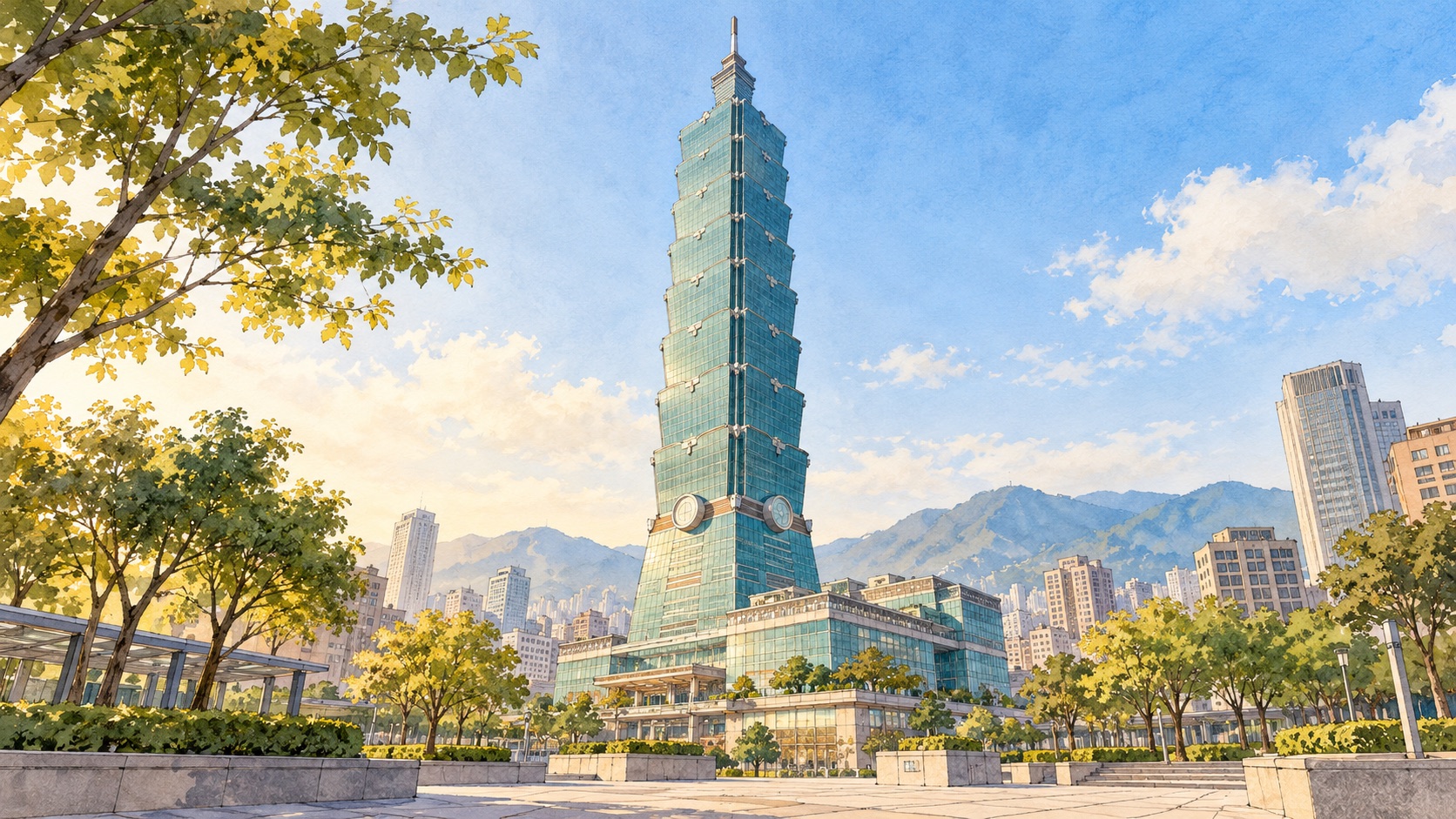 台北101 Taipei 101 插畫 illustration